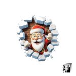 играчка за елха 3д дядо коледа
